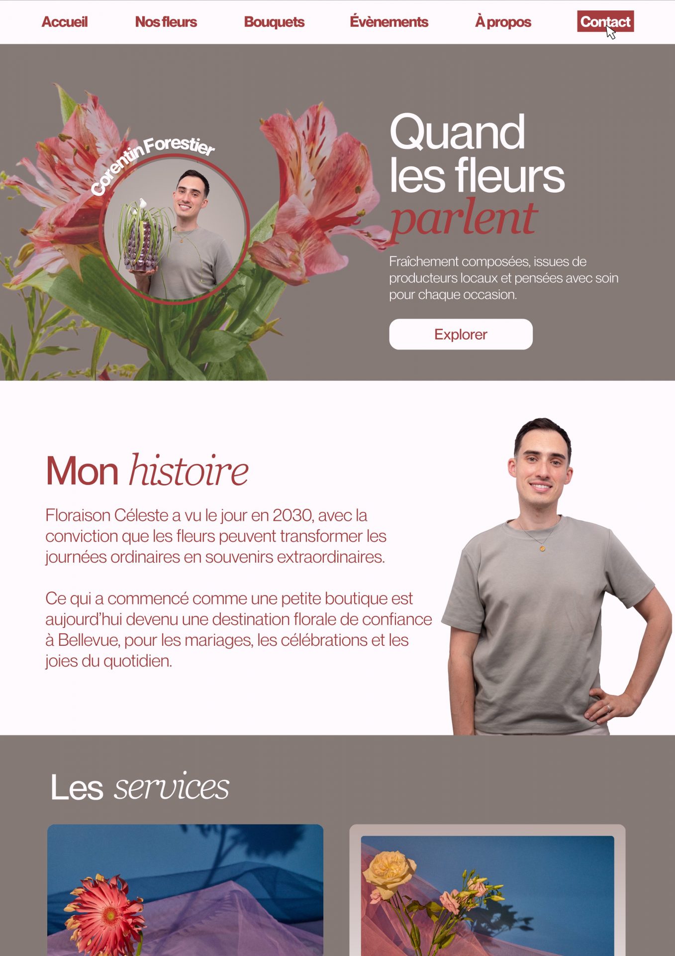 Portrait professionnel utilisé sur un site internet